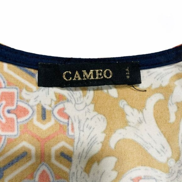 Cameo Y2K Floral Multi Color Bodycon High Low Hem Wrap Dress - Picture 4 of 10